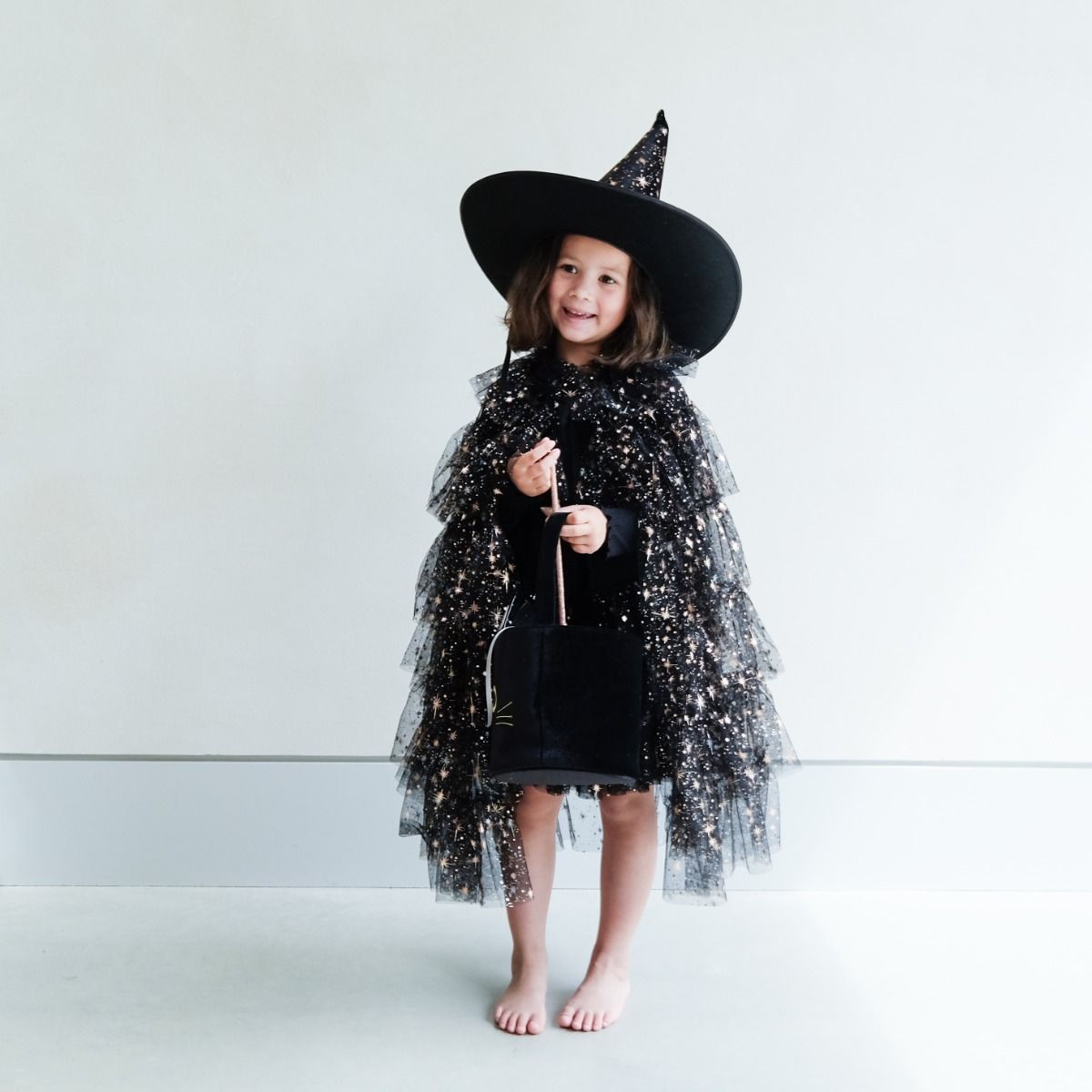 Verkleedcape Aurora ruffle | Black | Mimi & Lula