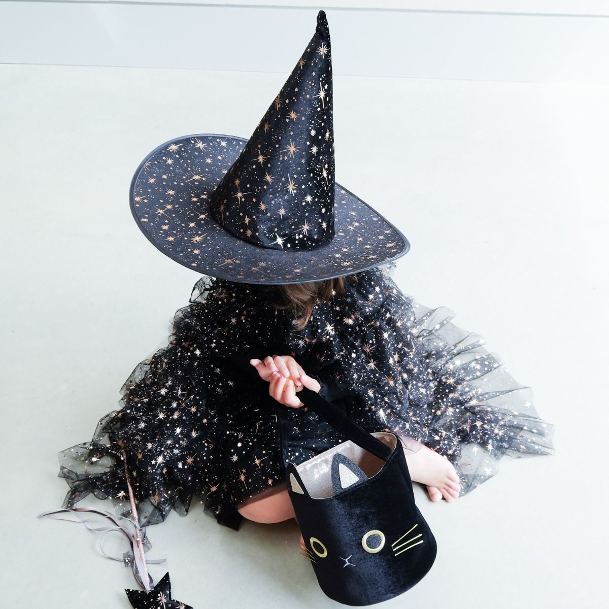 Verkleedcape Aurora ruffle | Black | Mimi & Lula