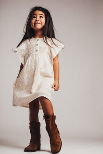 Woven dress Muze | Off-white shell | Baje Studio 3