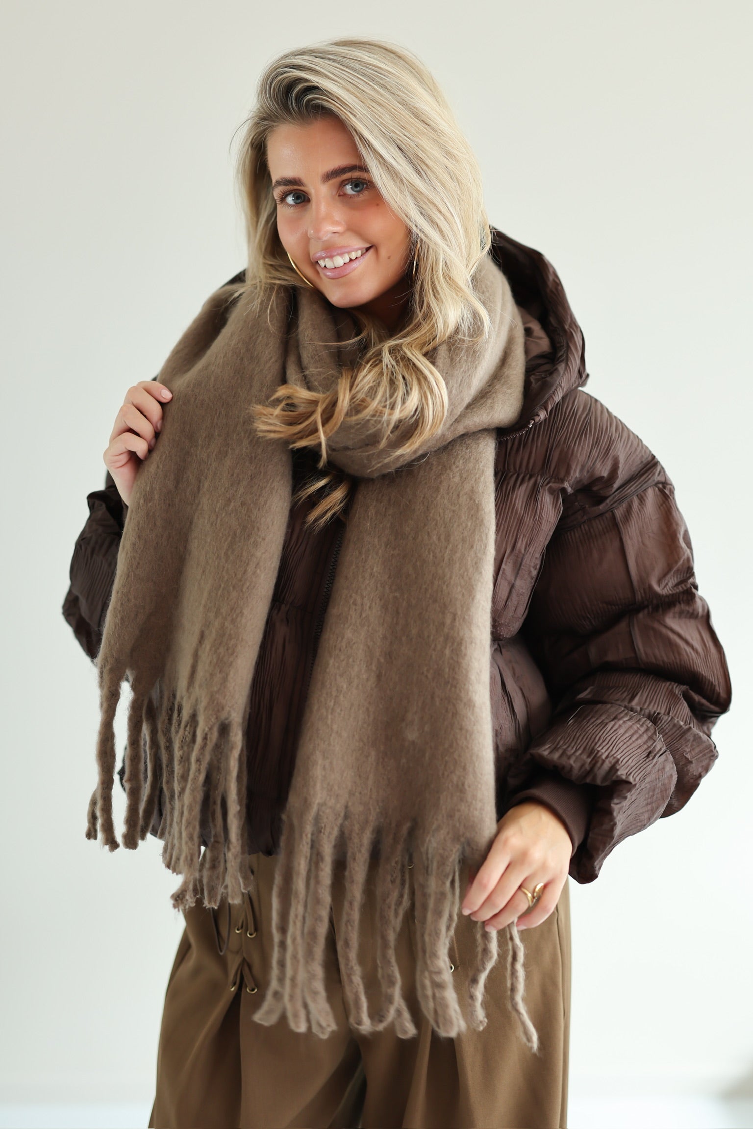 Sjaal Dani | Taupe