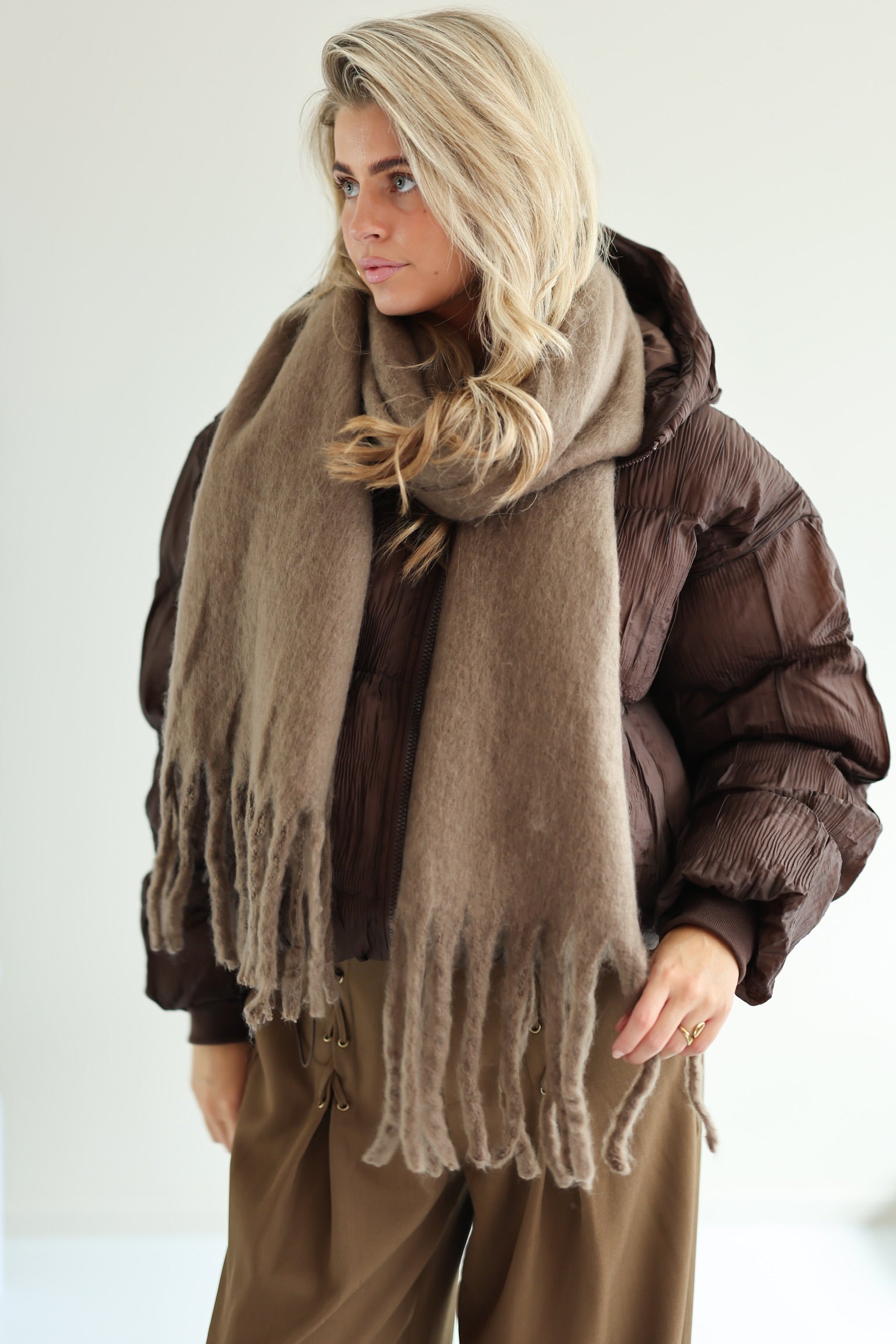 Sjaal Dani | Taupe
