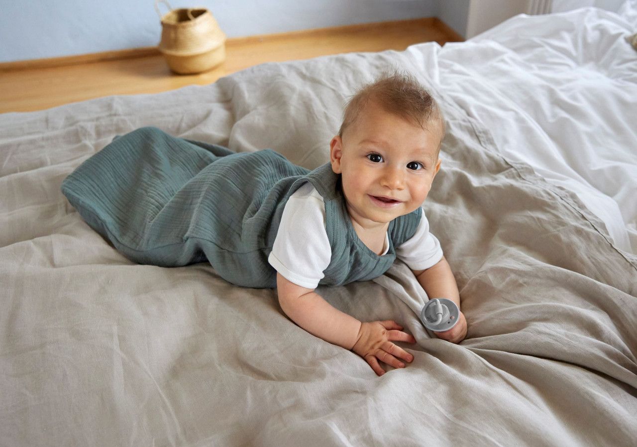 Slaapzak | Muslin petrol green | Lässig