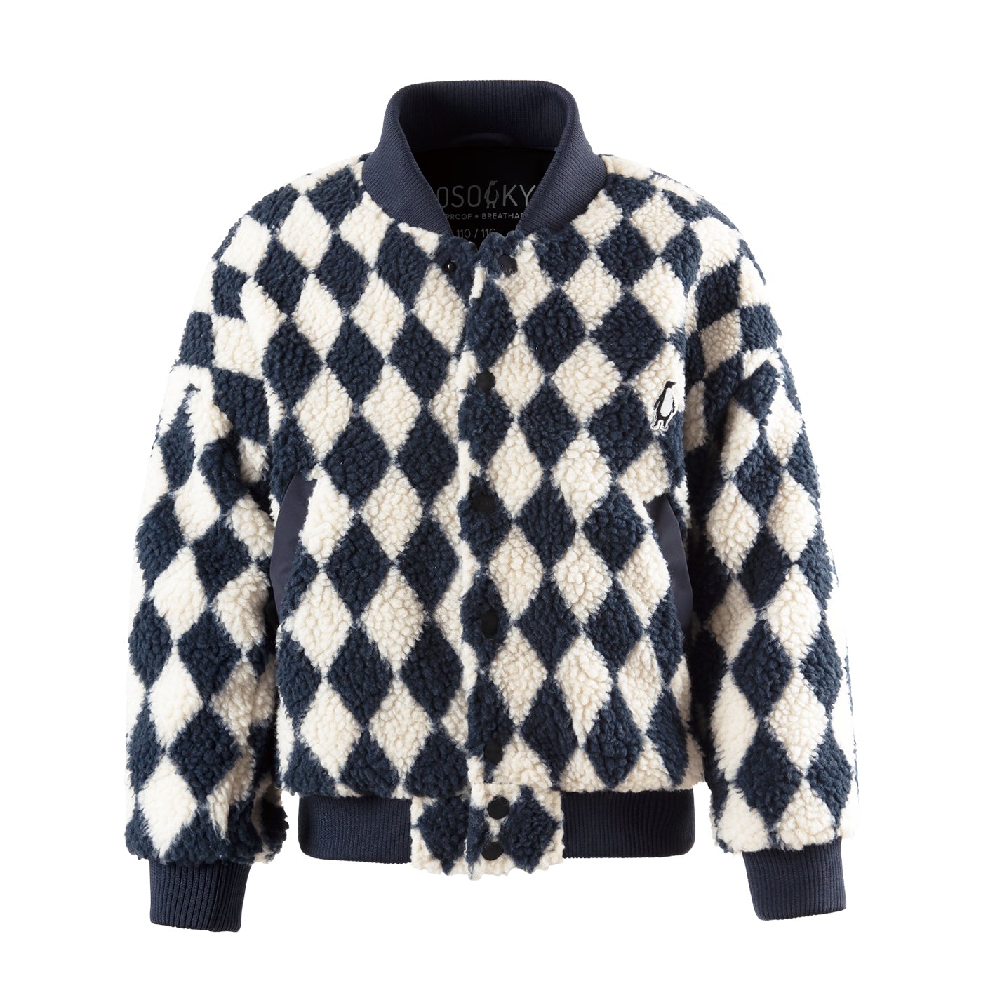 Winterjas Alpaca Punch | Teddy Blue Argyle | GoSoaky