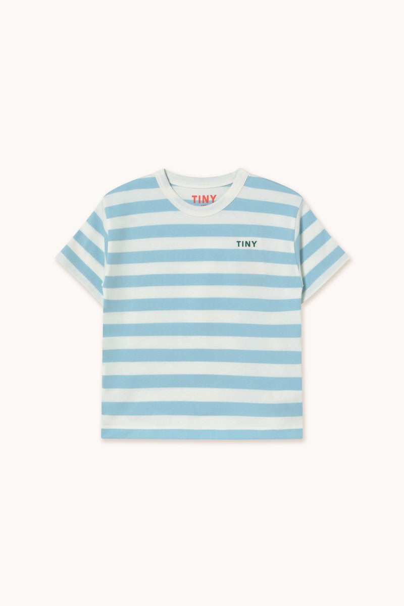 Stripes tee | Dusty blue:off-white | Tinycottons 1