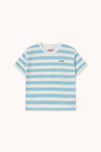 Stripes tee | Dusty blue:off-white | Tinycottons 1