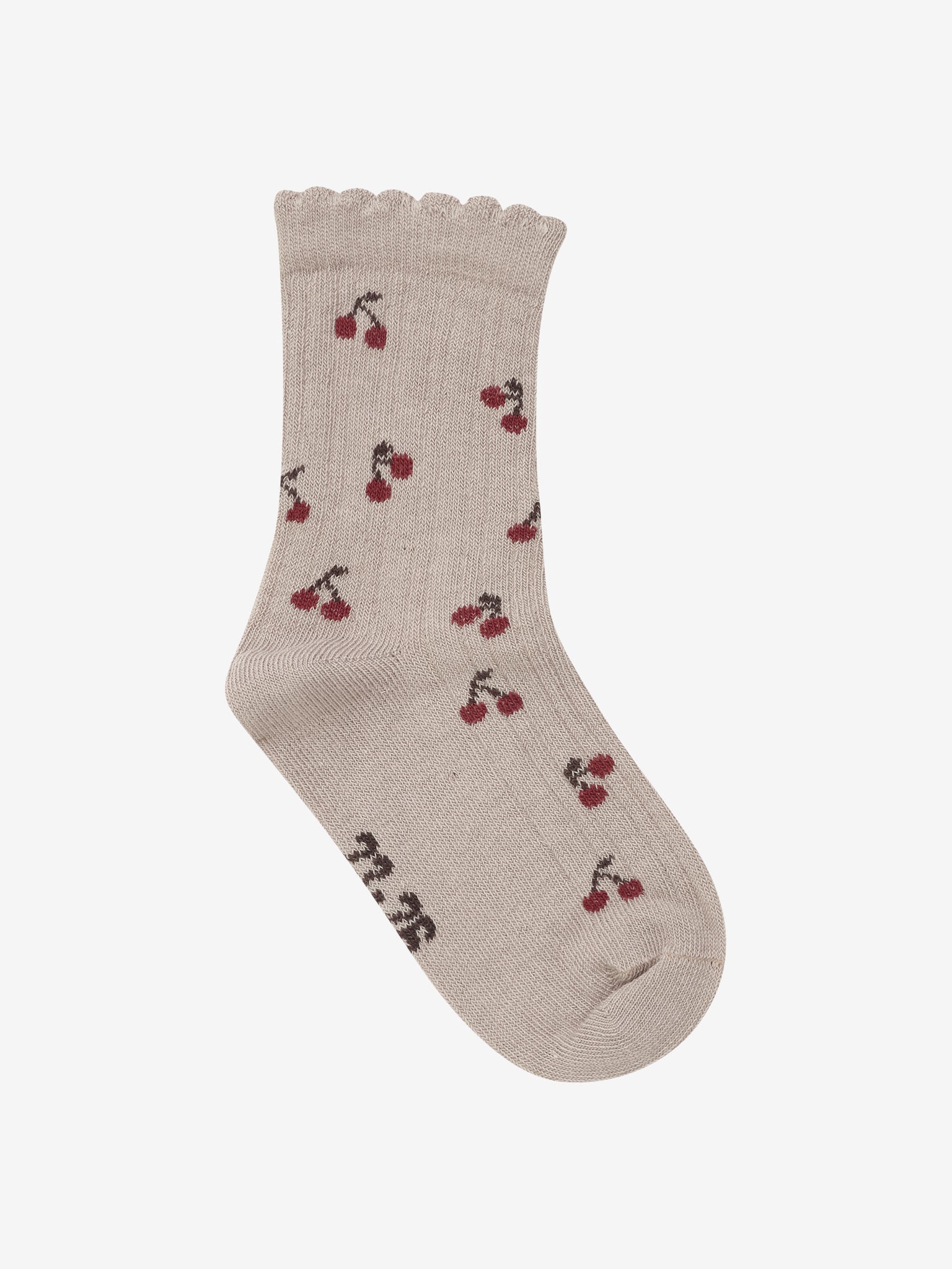 Socks lettuce edge | Light taupe | Minymo