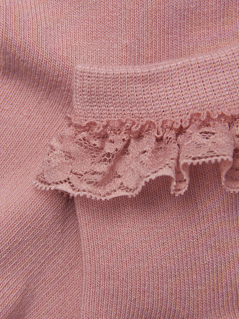 Ankle sok lace | Ash Rose | Minymo