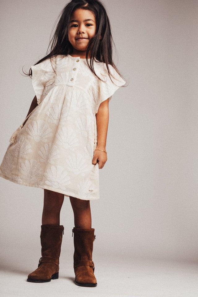 Woven dress Muze | Off-white shell | Baje Studio 2