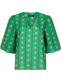 Top-Meredith-green-print-front