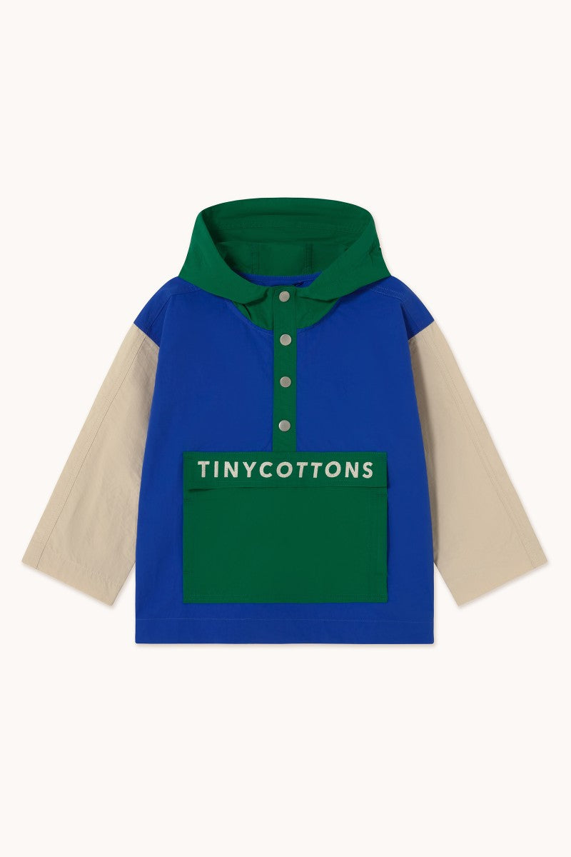 Color block jacket | Ultramarine:dark emerald | Tinycottons 1