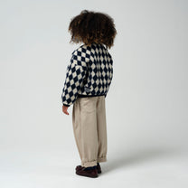 Winterjas Alpaca Punch | Teddy Blue Argyle | GoSoaky