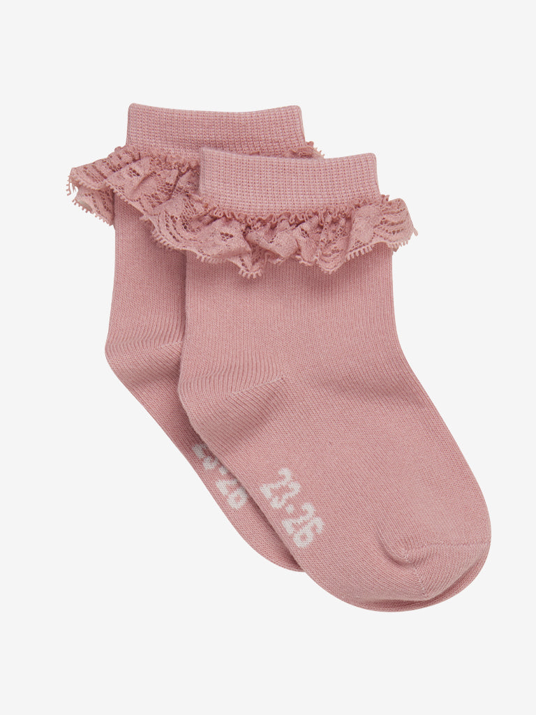 Ankle sok lace | Ash Rose | Minymo