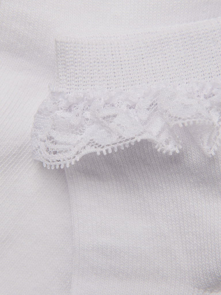 Ankle sok lace | White | Minymo