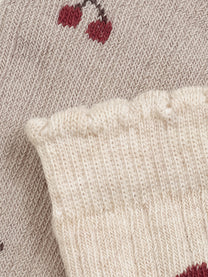 Socks lettuce edge | Light taupe | Minymo