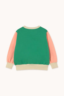 Color block sweatshirt | Emerald | Tinycottons 2