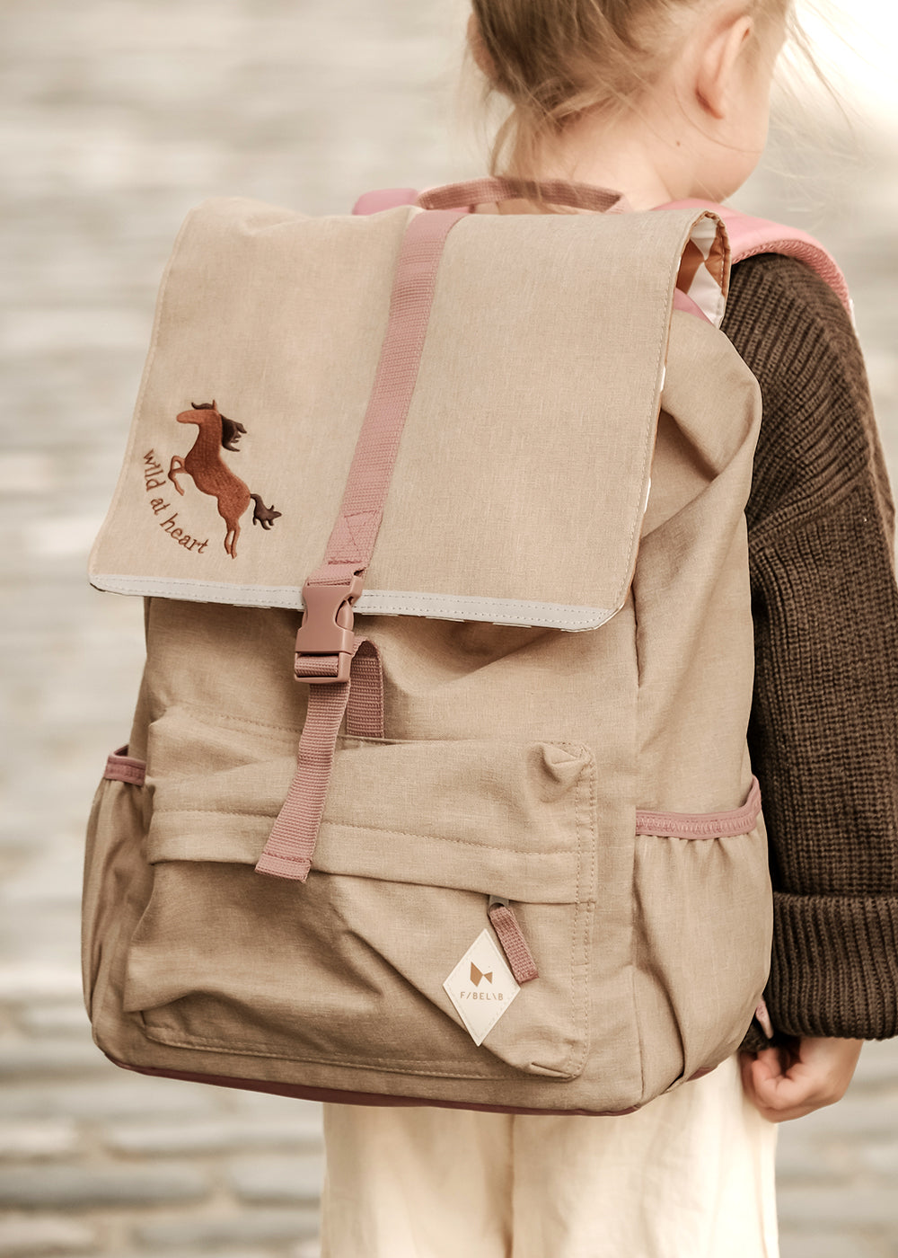 Backpack large wild at heart | Caramel | Fabelab