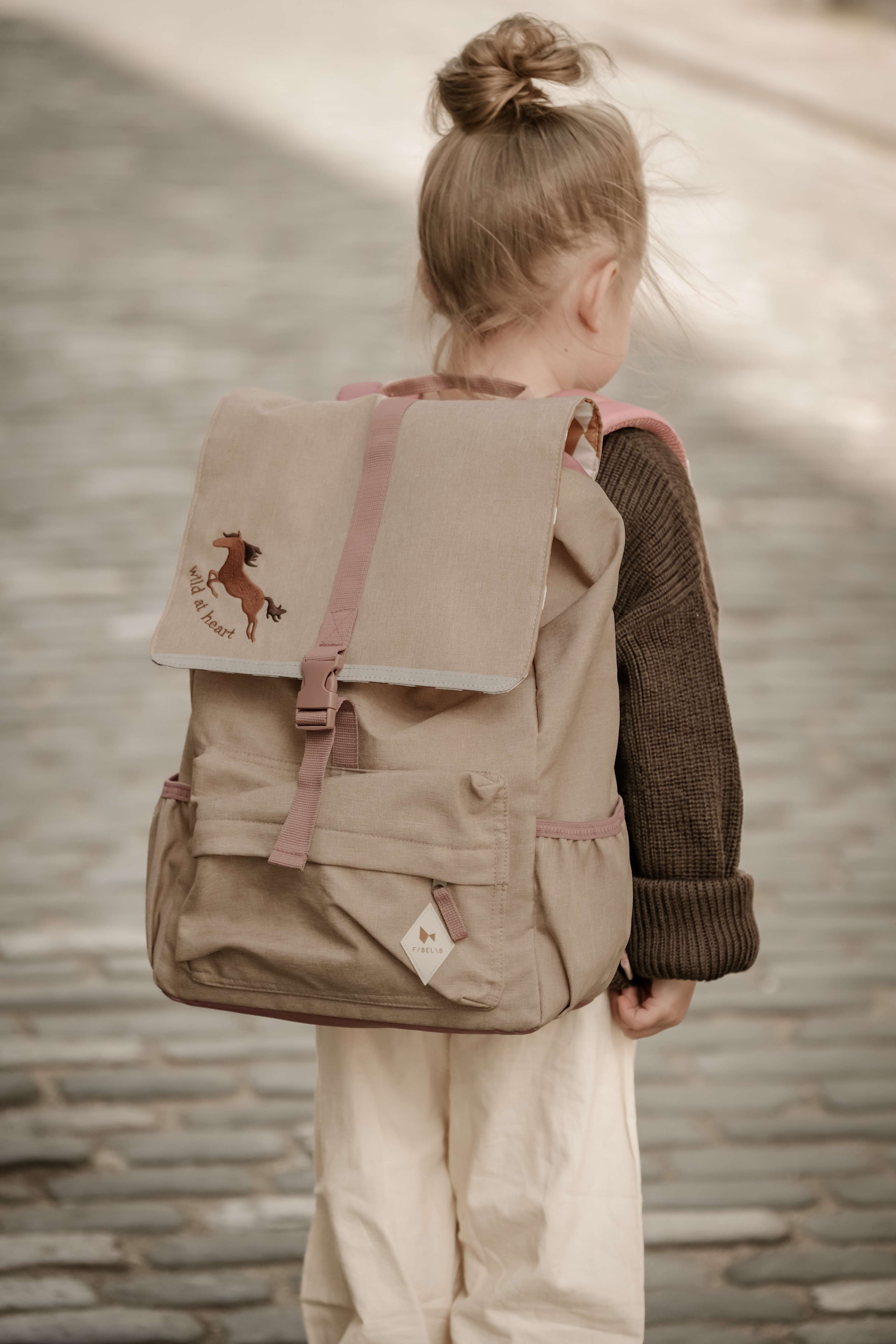 Backpack large wild at heart | Caramel | Fabelab