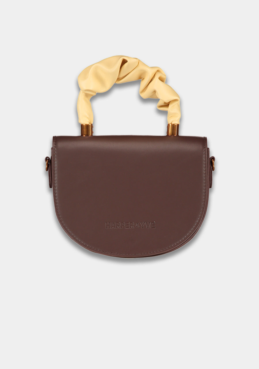 Bag Jace | Saddle brown/light yellow | Harper & Yve