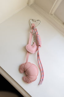 Bag charm pink crossiant