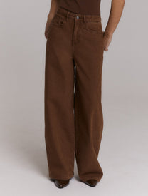 Balloon fit jeans Hailey | Brown | Refined Department