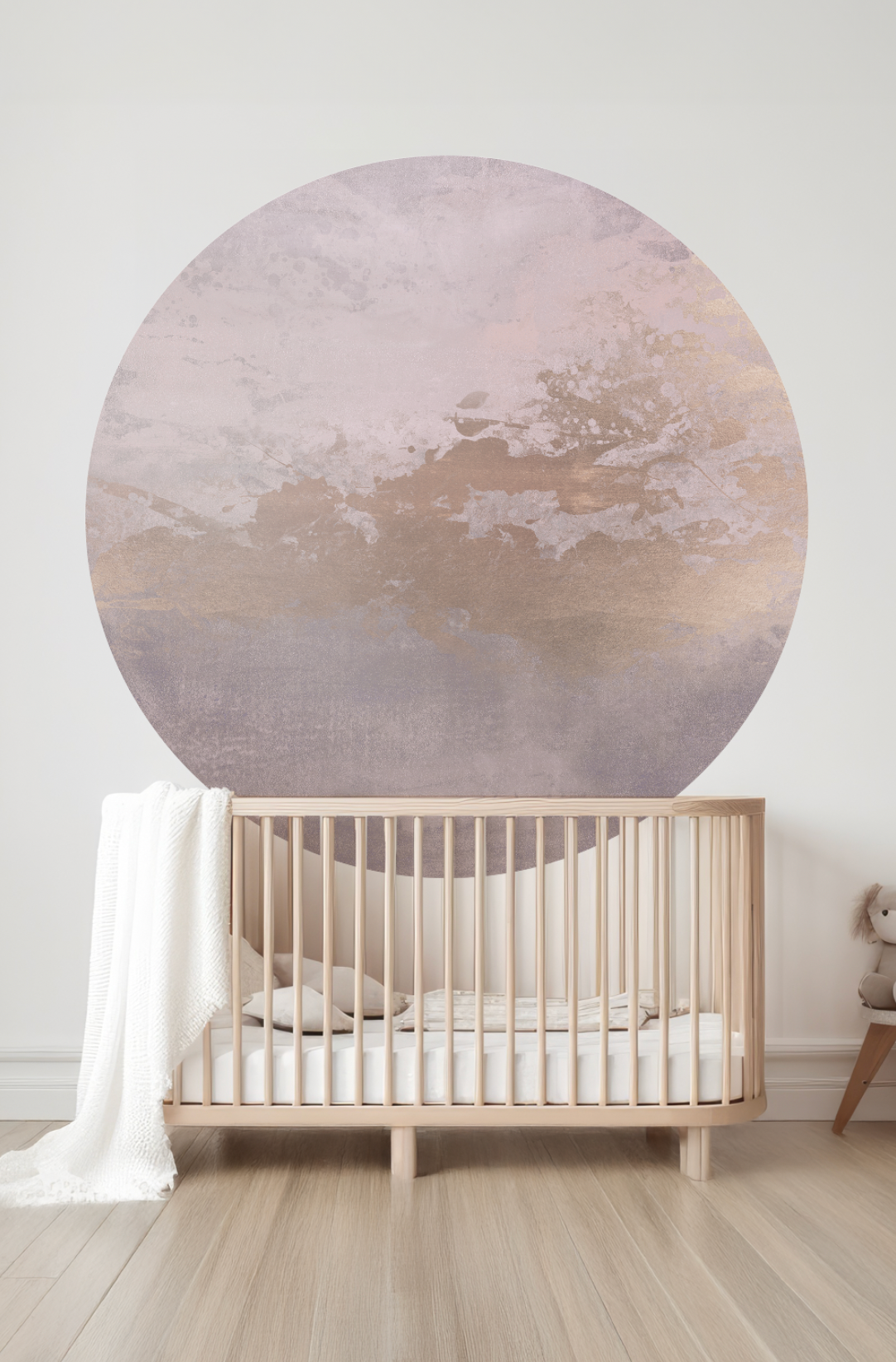 Behangcirkel Abstract gold | Roze