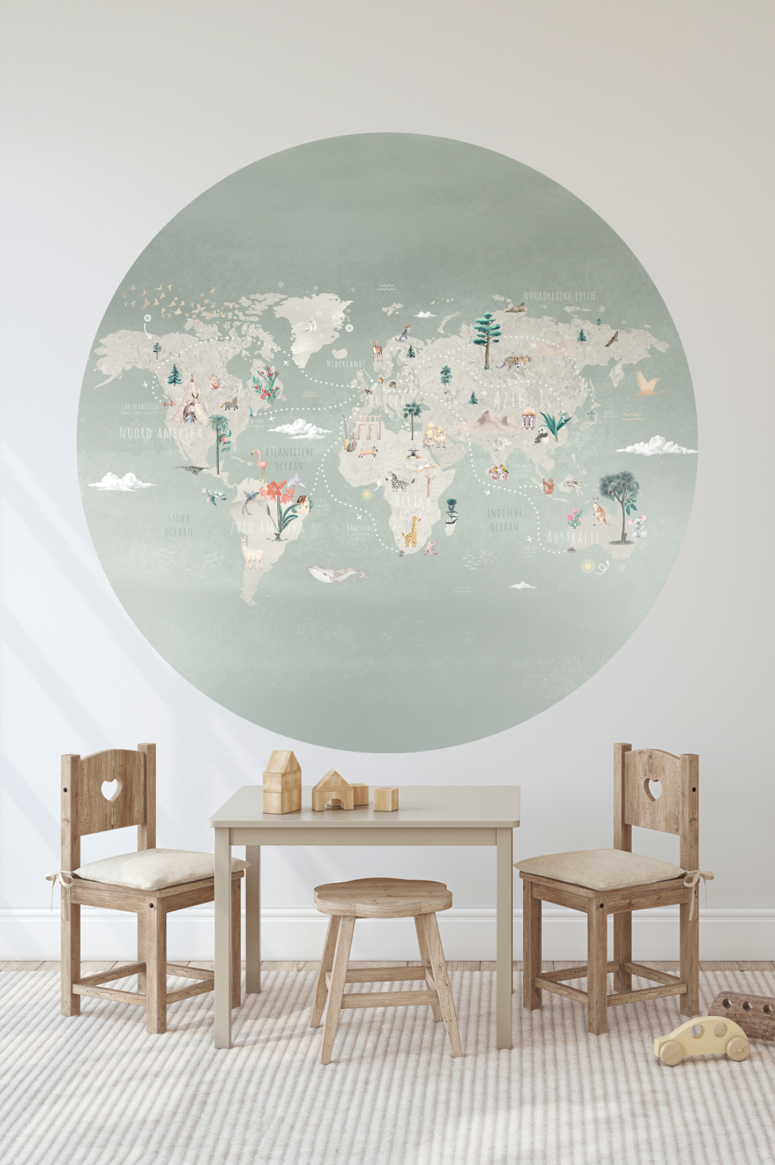 Wallpaper Circle World Map | Mint