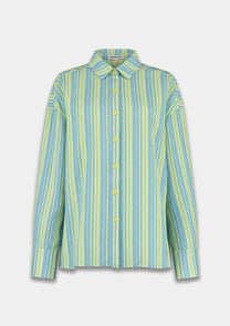 Blouse Yelena | Blue yellow stripe | Harper & Yve