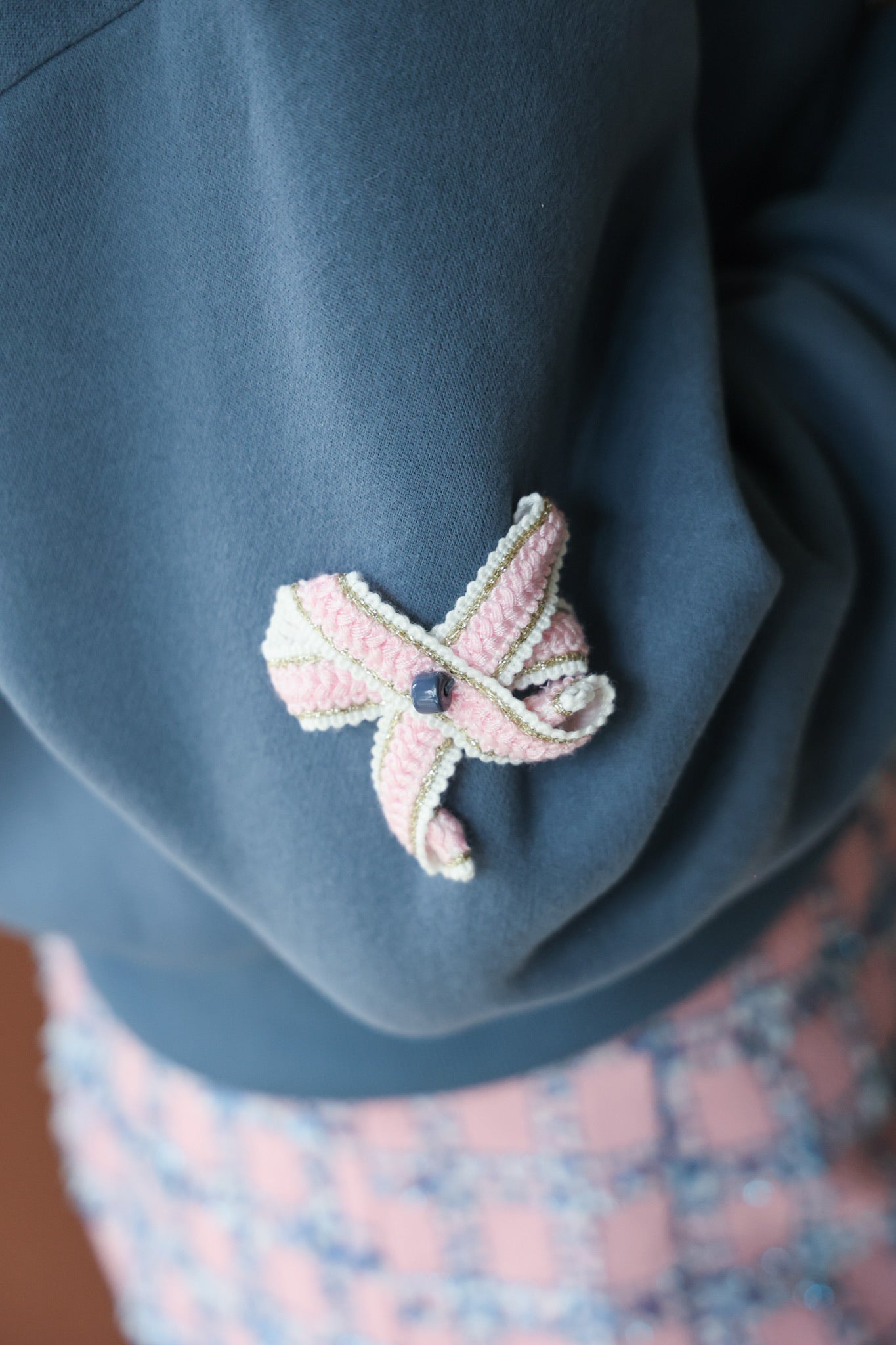 Bow Hoodie | Denim blue | Studio Poespas