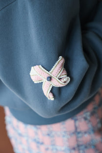 Bow Hoodie | Denim blue | Studio Poespas