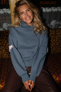 Bow Hoodie | Denim blue | Studio Poespas