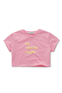 Boxy T-shirt ice cream | Podium pink | Sproet & Sprout