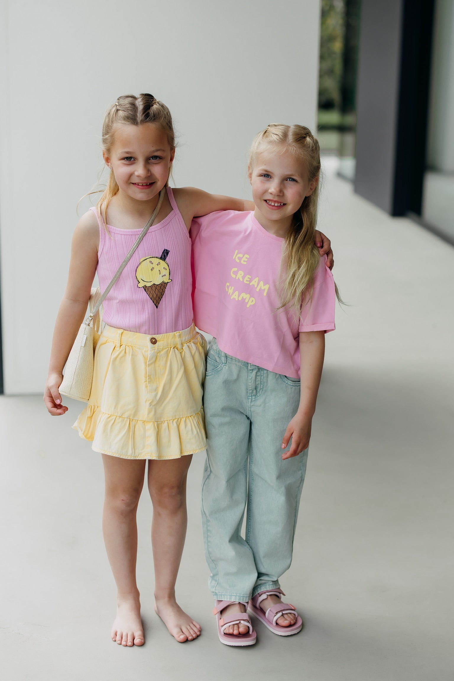 Boxy T-shirt ice cream | Podium pink | Sproet & Sprout