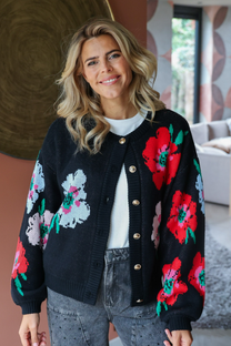 Cardigan Jazz | Multi flower | Harper & Yve