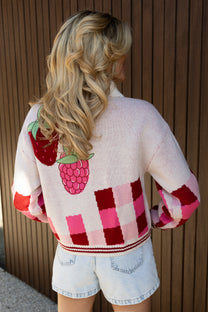 Cardigan Berry Bestie | Pink | Studio Poespas
