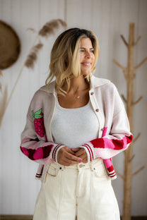 Cardigan Berry Bestie | Pink | Studio Poespas