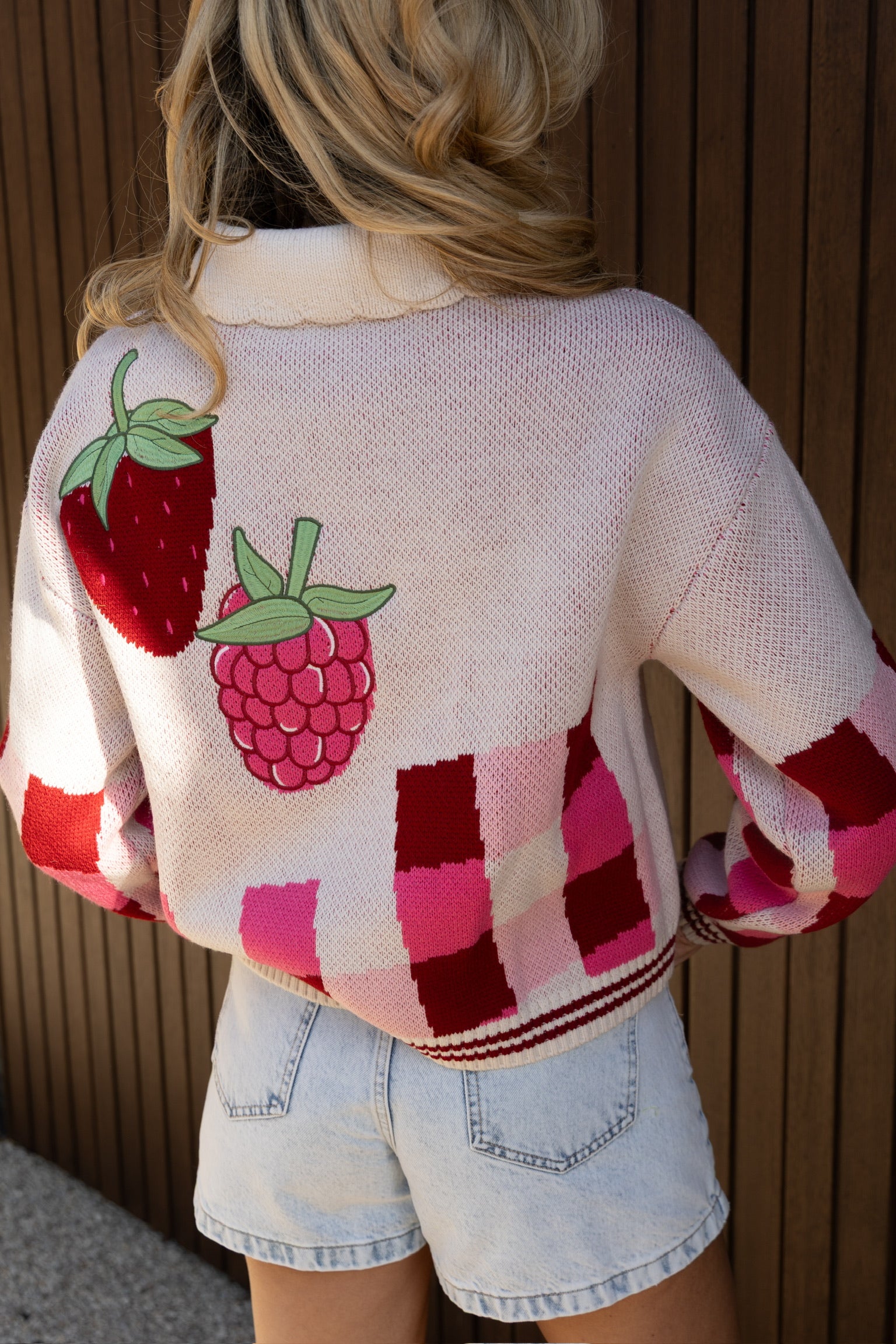 Cardigan Berry Bestie | Pink | Studio Poespas