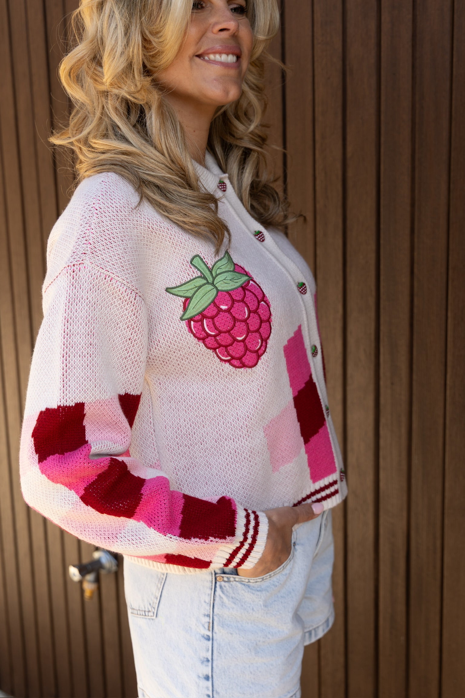 Cardigan Berry Bestie | Pink | Studio Poespas