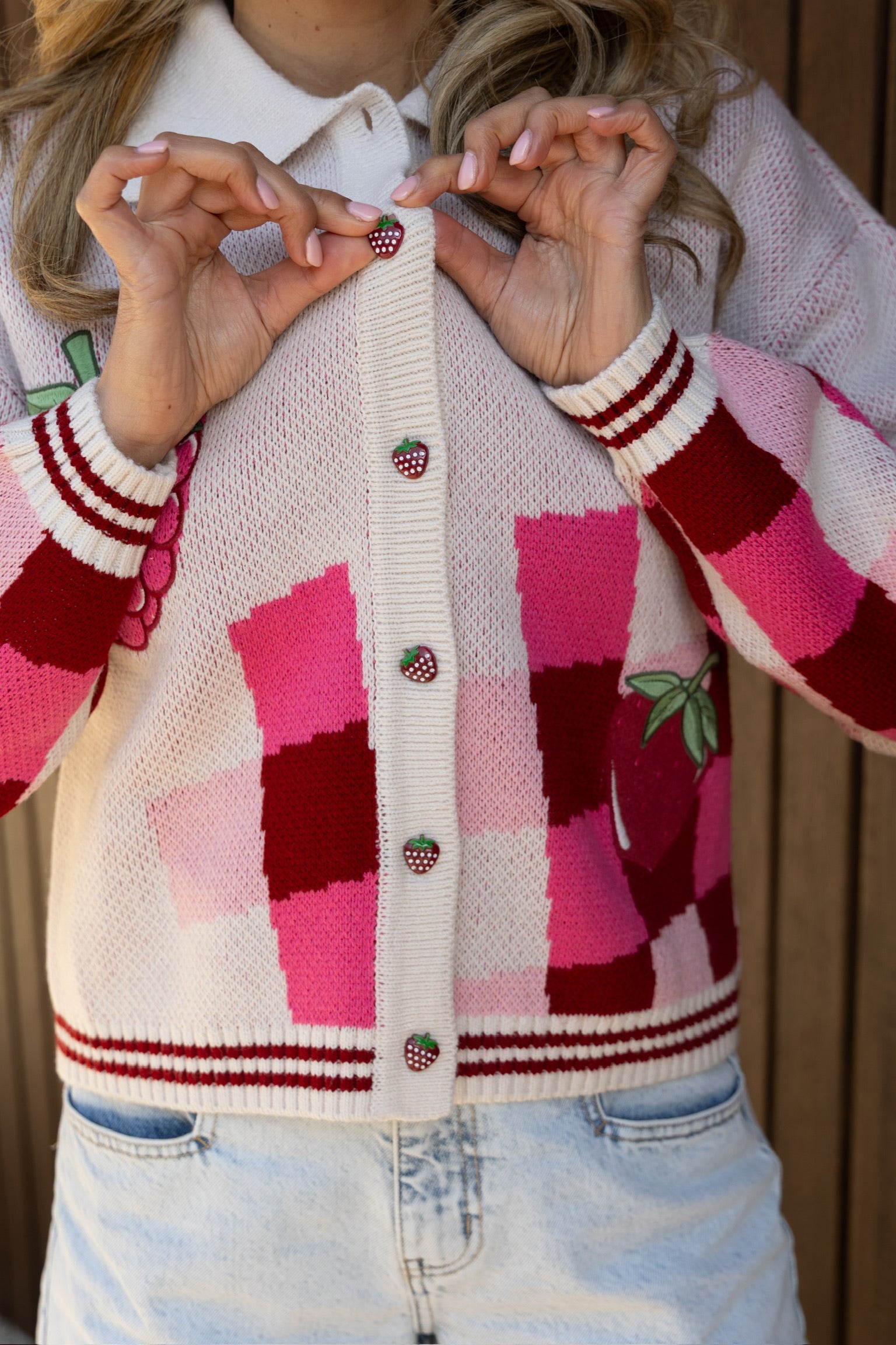 Cardigan Berry Bestie | Pink | Studio Poespas