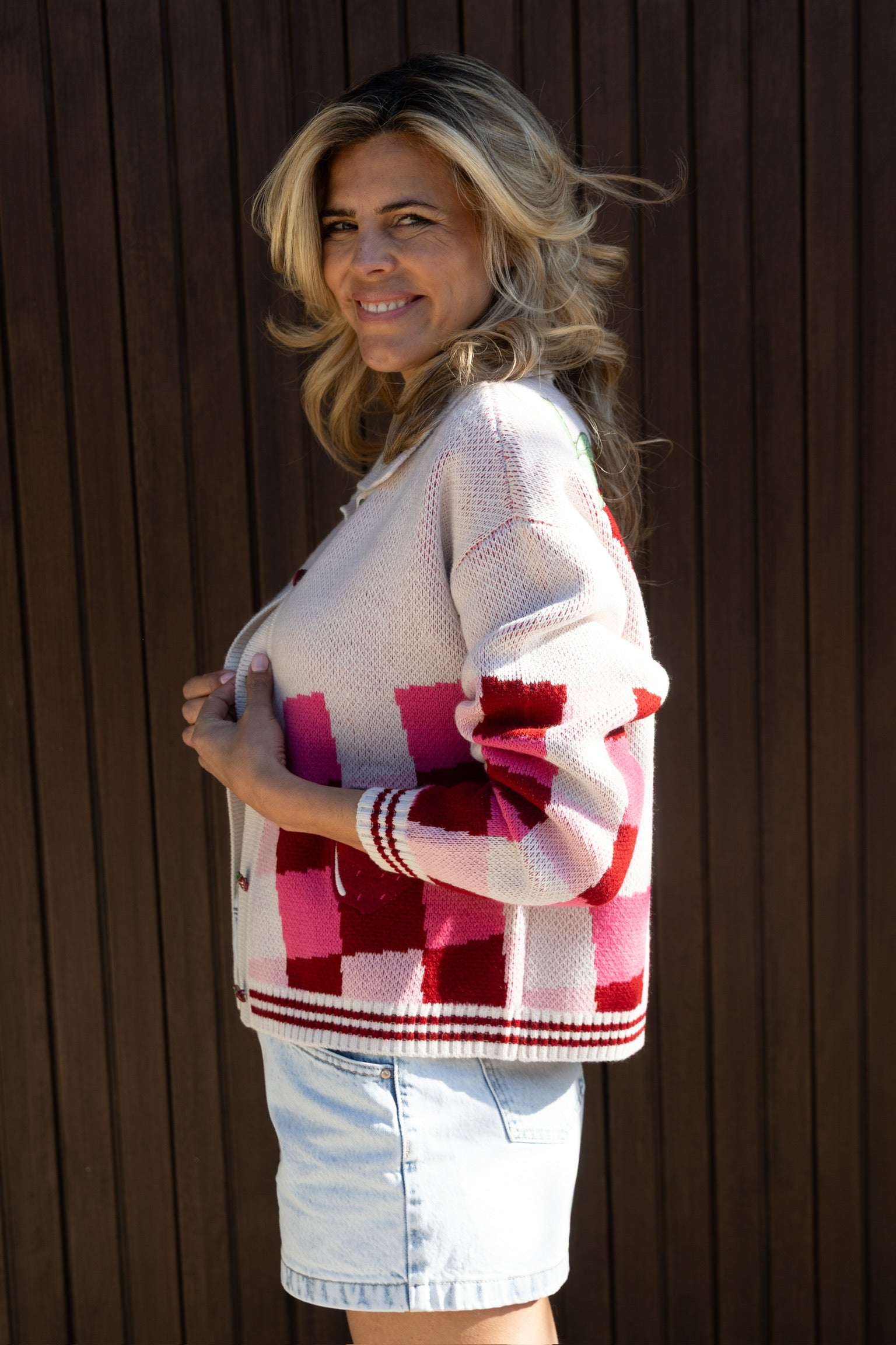Cardigan Berry Bestie | Pink | Studio Poespas