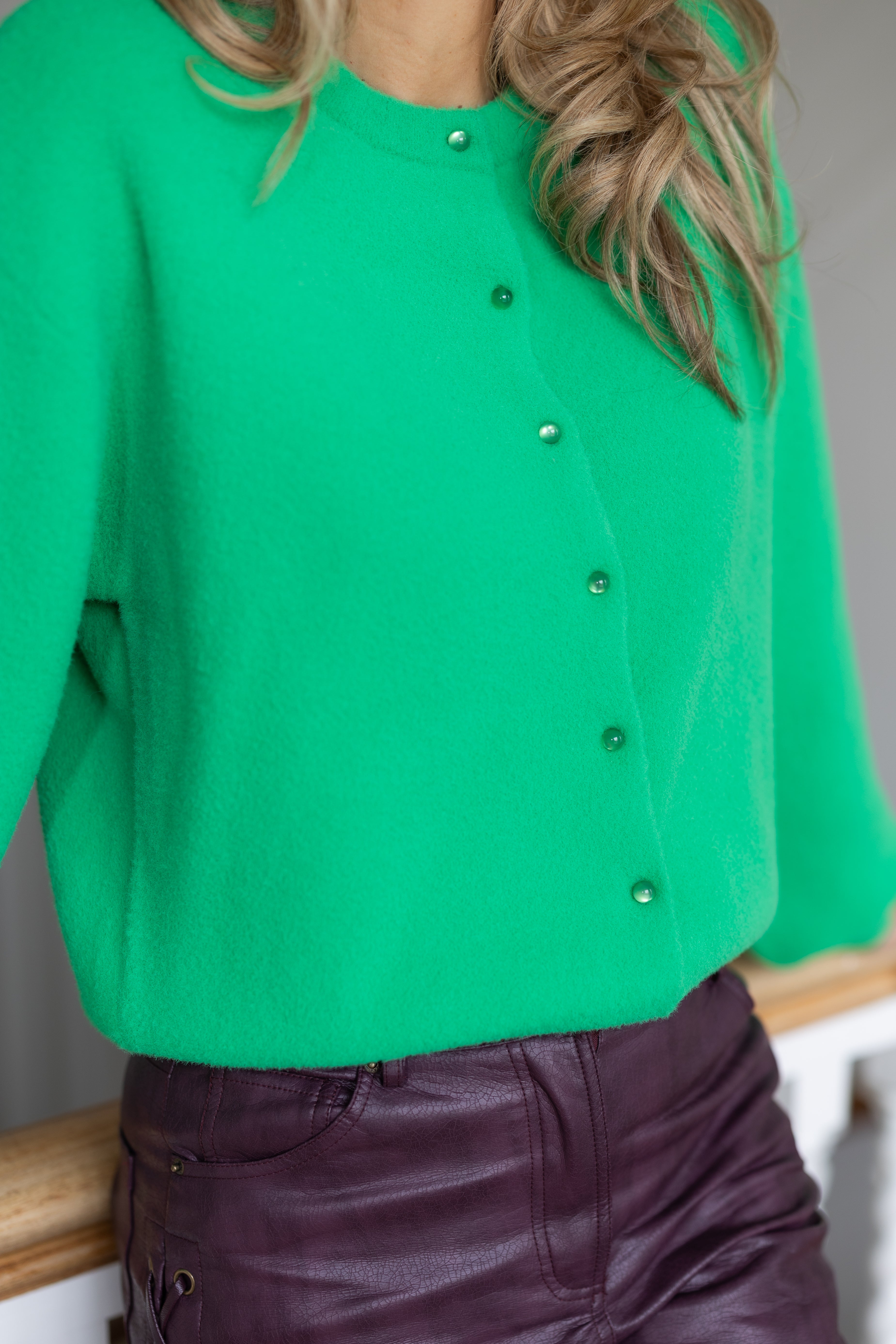 Cardigan Candy Cloud | Green | Studio Poespas