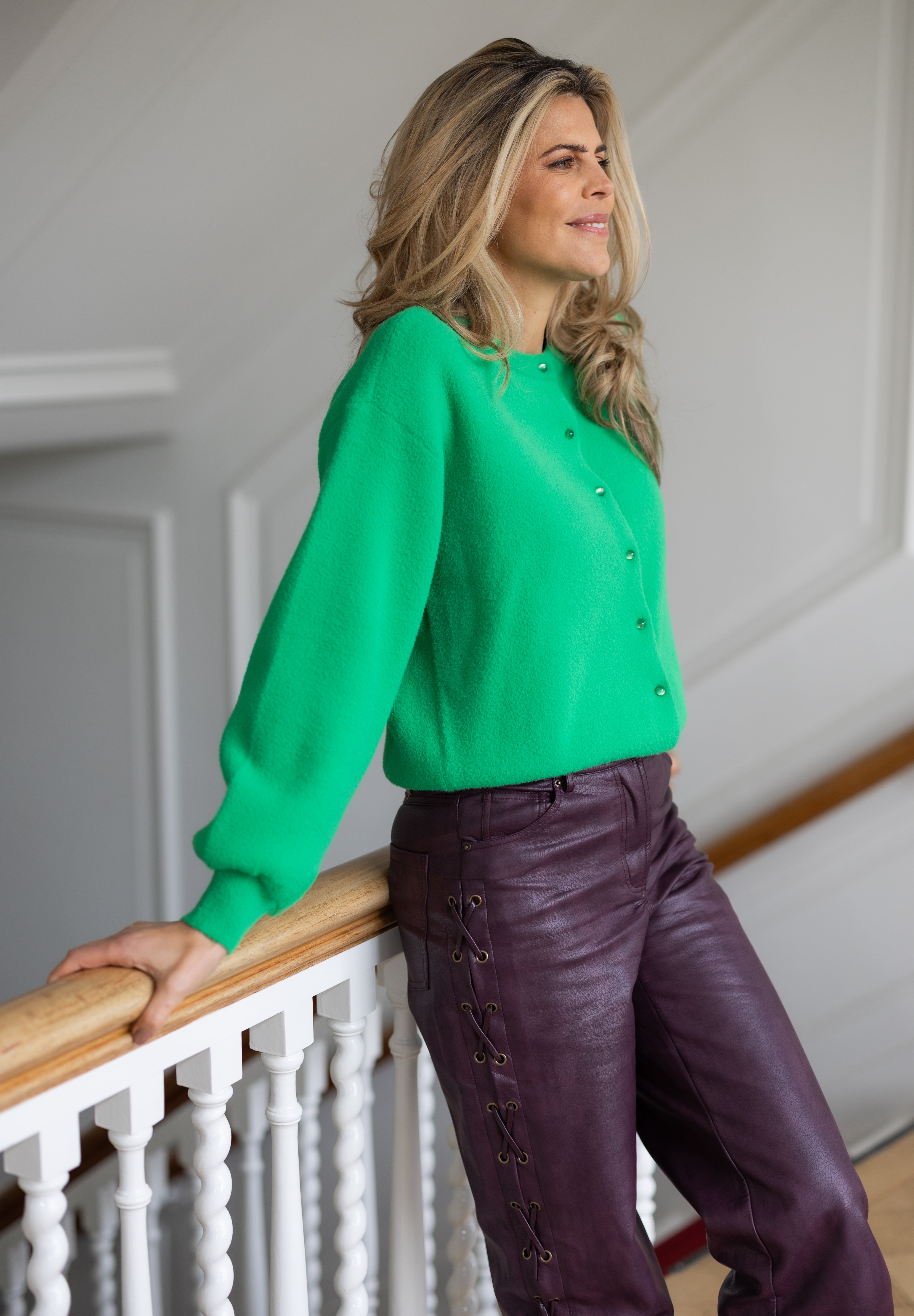 Cardigan Candy Cloud | Green | Studio Poespas