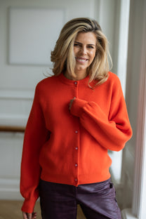 Cardigan Candy Cloud | Tomato | Studio Poespas