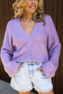 Cardigan Happy love | Lilac | Studio Poespas