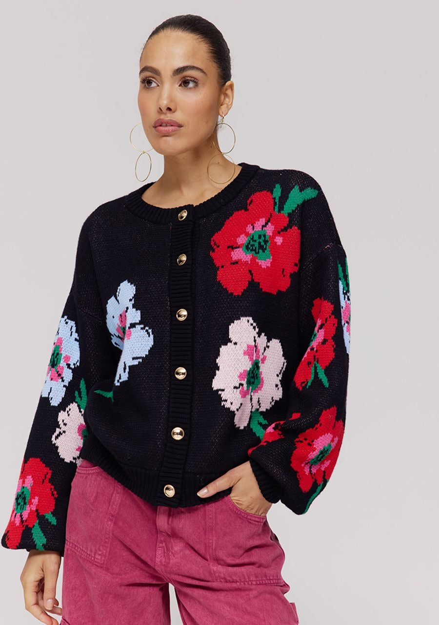 PRE-ORDER: Cardigan Jazz | Multi flower | Harper & Yve
