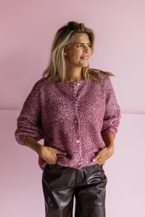 PRE-ORDER: Cardigan Partypopper | Pink | Studio Poespas