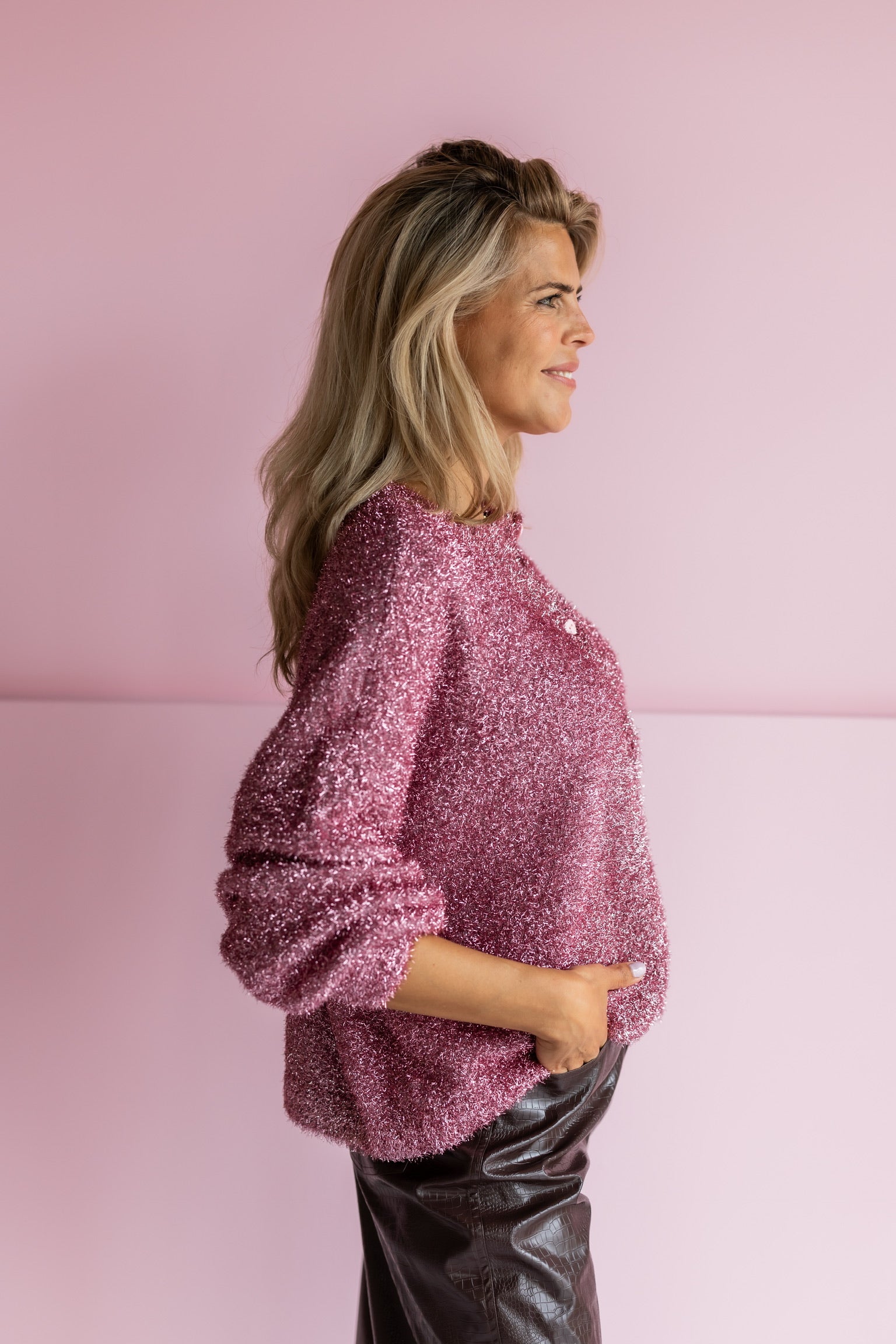 PRE-ORDER: Cardigan Partypopper | Pink | Studio Poespas