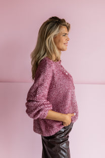 PRE-ORDER: Cardigan Partypopper | Pink | Studio Poespas