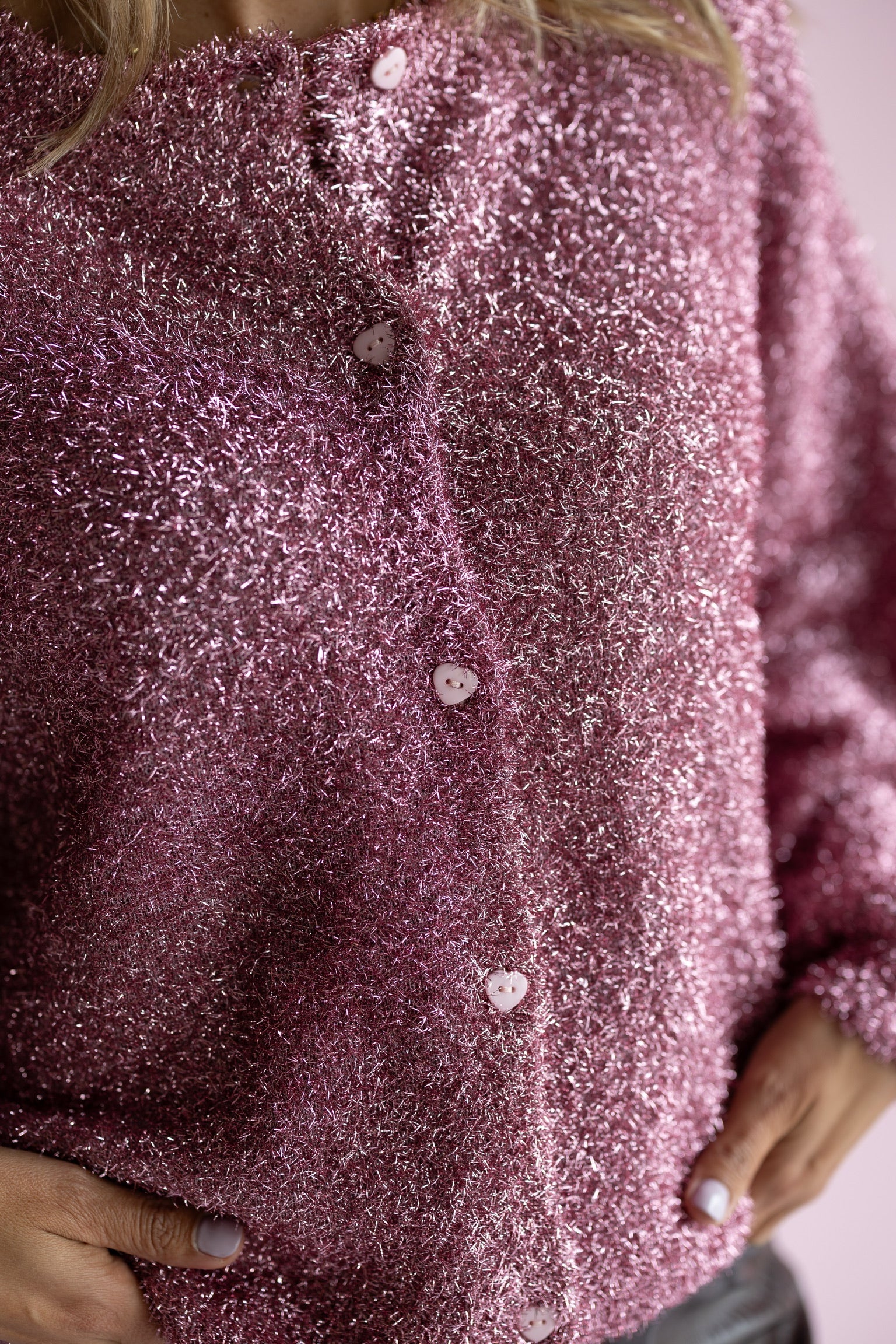 PRE-ORDER: Cardigan Partypopper | Pink | Studio Poespas