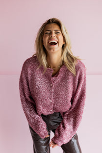 PRE-ORDER: Cardigan Partypopper | Pink | Studio Poespas
