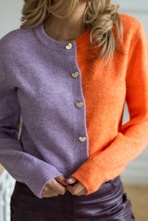 Cardigan Sweets for my sweets | Lilac/orange | Studio Poespas